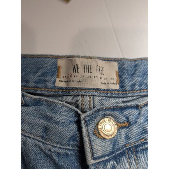 Free People Jeans Women's 25 Blue Distressed Ankle Straight Leg - Picture 6 of 11
